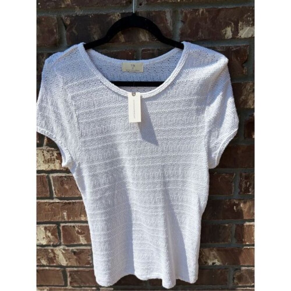 T.la Anthropologie white  blouse color white size Large. New no tags.